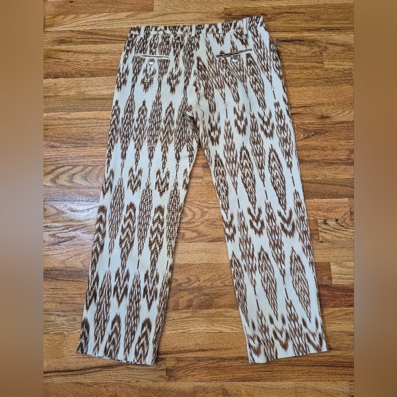 Alix of Bobemia Ezra Feather Ikat 100% Cotton Boho Chic Pant(M) - Picture 4 of 13